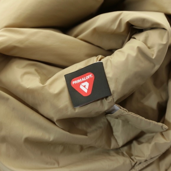 Aritzia Wilfred Free Ganna Insulated Vegan Down Tan Jacket Shirt Shacket XS Cozy - Picture 9 of 11